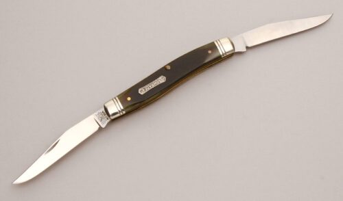 Schrade Cutlery 7801 Heritage Muskrat with Smooth Brown Bone Scales handle material - Obverse Side - Item #KLC12921