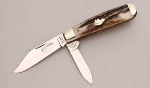 Ka-Bar Knives Jack with Stag Handle Scales handle material - Obverse Side - Item #KLC12923