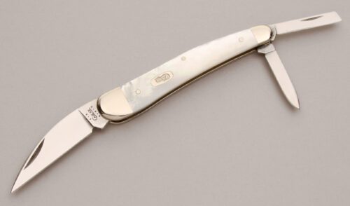 Case Cutlery 8355WH Wharncliffe Whittler with Mother of Pearl Scales handle material - Obverse Side - Item #KLC12932