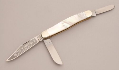 Boker Knives 7474 Stockman with Mother of Pearl Handle Scales handle material - Obverse Side - Item #KLC12946