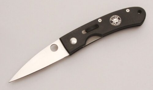 Spyderco Knives C25GP Centofante Linerlock with Black G-10 Frame handle material - Obverse Side - Item #KLC12949