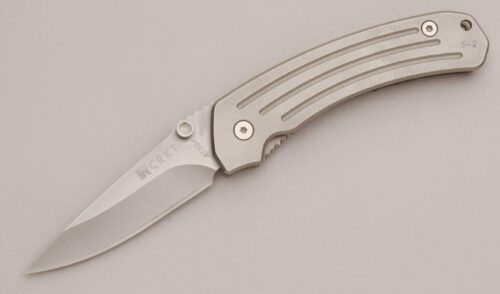CRKT Knives 7502 S-2 Framelock Folder with 6AL4V Titanium Frame handle material - Obverse Side - Item #KLC12962