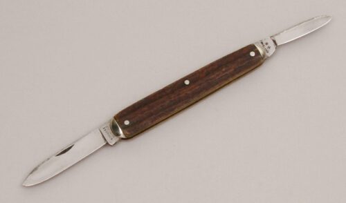 Joseph Rodgers & Sons Two Blade Pen with Stag Handle Scales handle material - Obverse Side - Item #KLC12972
