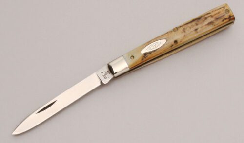 Case Cutlery 5185 SSP Physicians Knife with Stag Handle Scales handle material - Obverse Side - Item #KLC13000