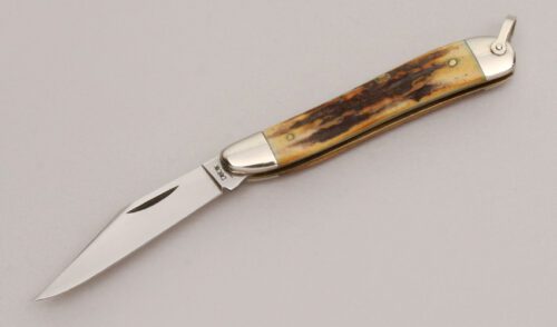 Case Cutlery 5120R SSP Peanut with Stag Handle Scales handle material - Obverse Side - Item #KLC13004