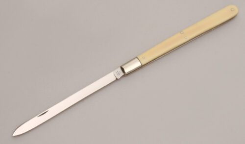 Case Cutlery 4100 Melon Tester with Ivory Celluloid Handle Scales handle material - Obverse Side - Item #KLC13011