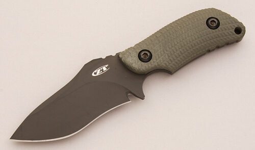 Zero Tolerance Knives 0121 Strider Combat Knife with Olive Green Machined G-10 handle material - Obverse Side - Item #KLC13032