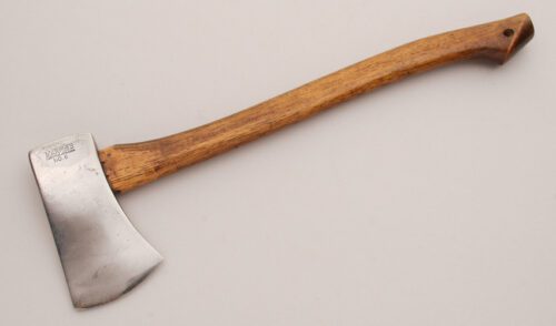 Marble's Knives No. 6 Single Bit Axe with Hickory Wood Handle handle material - Obverse Side - Item #KLC13059