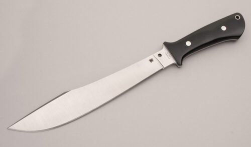 Spyderco Knives FB41GP Lum Darn Dao with Black G-10 Scales handle material - Obverse Side - Item #KLC13061