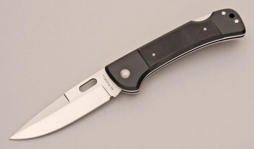 A.G. Russell Strike Force Lockback with Textured G-10 Scales handle material - Obverse Side - Item #KLC13075