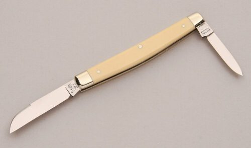 Hen & Rooster 274 Two Blade Congress with Ivory Micarta Scales handle material - Obverse Side - Item #KLC13077