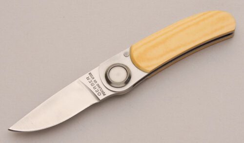 Gerber Knives Paul 2PM Folder with Ivory Micarta Scales handle material - Obverse Side - Item #KLC13088