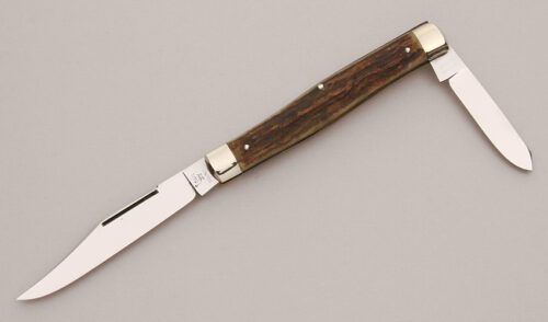Hen & Rooster Double End Jack with Stag Handle Scales handle material - Obverse Side - Item #KLC13102