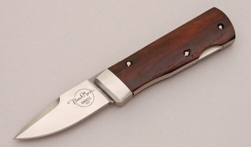 Bench Mark Knives Rolox Viper with Cocobolo Wood Handle Scales handle material - Obverse Side - Item #KLC13115