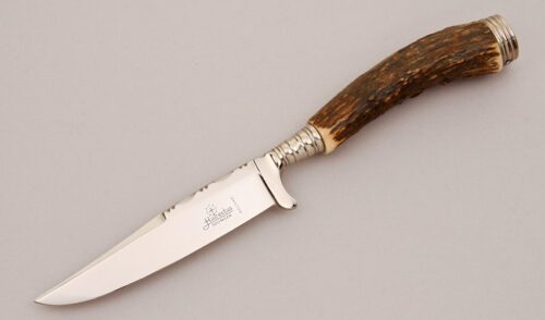 Hubertus Knives Bavarian Dress Knife with Stag Handle handle material - Obverse Side - Item #KLC13137