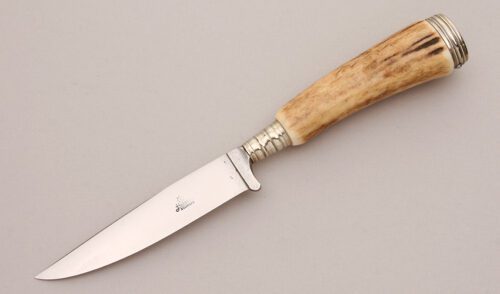 Hubertus Knives Bavarian Dress Knife with Stag Handle handle material - Obverse Side - Item #KLC13140