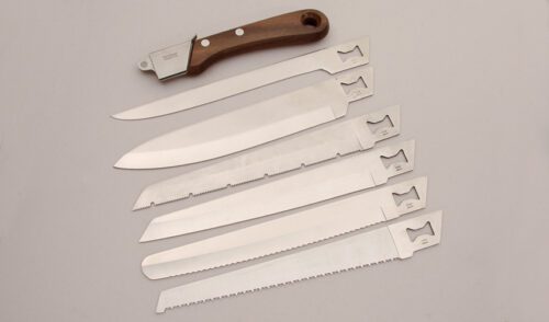 Kershaw Knives Model 1099 Blade Trader with Rosewood Handle handle material - Obverse Side - Item #KLC13161