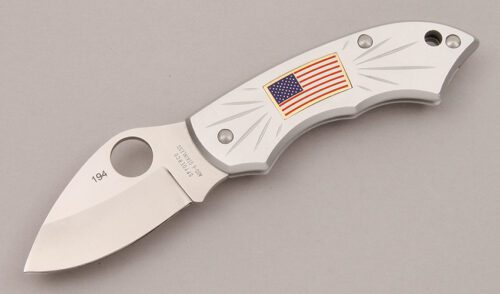 Spyderco Knives C72 Pride Slip Joint Folder with Aluminum Frame handle material - Obverse Side - Item #KLC13171