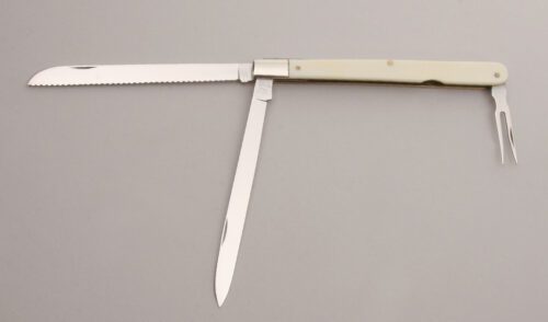 Hoffritz Cutlery Fruit Tester with French Ivory Handle Scales handle material - Obverse Side - Item #KLC13219