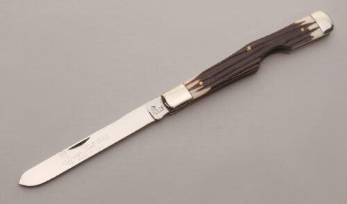 Queen Cutlery Fruit Tester with Carved Delrin Scales handle material - Obverse Side - Item #KLC13220
