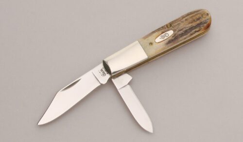 Case Cutlery 52009 1/2 SS Barlow with Stag Handle Scales handle material - Obverse Side - Item #KLC13233