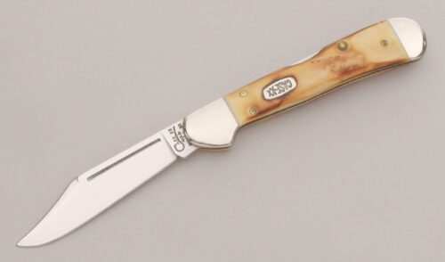 Case Cutlery 51749L SS Copperlock with Torched Stag Handle Scales handle material - Obverse Side - Item #KLC13234