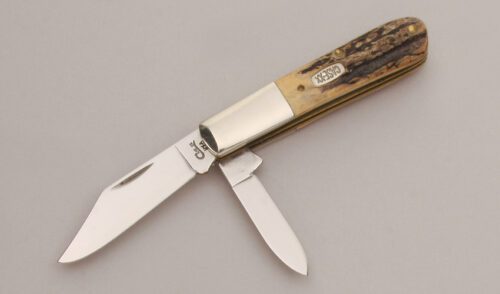 Case Cutlery 52009 1/2 SS Barlow with Torched Stag Handle Scales handle material - Obverse Side - Item #KLC13240