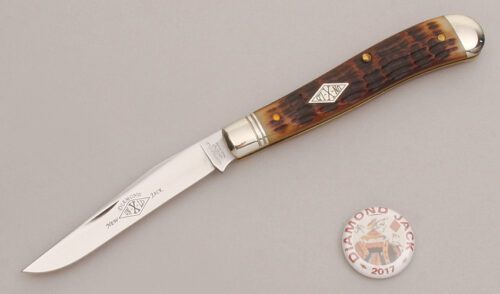 Great Eastern Cutlery 488117 Diamond Jack with Amber Jigged Bone Scales handle material - Obverse Side - Item #KLC13250