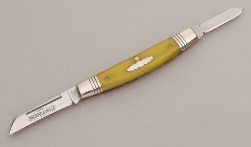 Great Eastern Cutlery 613210 Congress with Green Banana Bone Scales handle material - Obverse Side - Item #KLC13253