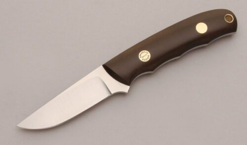 Dozier Knives K-18 Straight Personal with Brown Paper Micarta Scales handle material - Obverse Side - Item #KLC13265