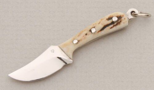 W.G. Whitley Miniature Skinner with Stag Handle Scales handle material - Obverse Side - Item #KLC13273