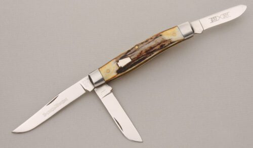 Schatt & Morgan 033 301 Stockman with Stag Handle Scales handle material - Obverse Side - Item #KLC13274