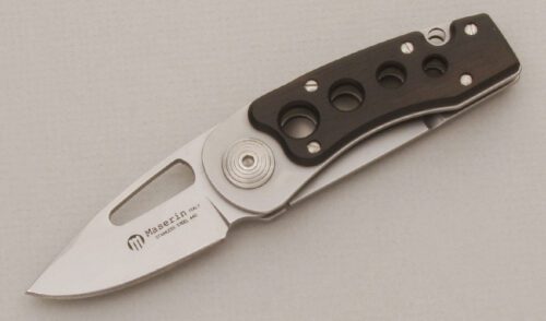 Maserin 436 Framelock Folder with Ebony Wood Handle Scale handle material - Obverse Side - Item #KLC13279