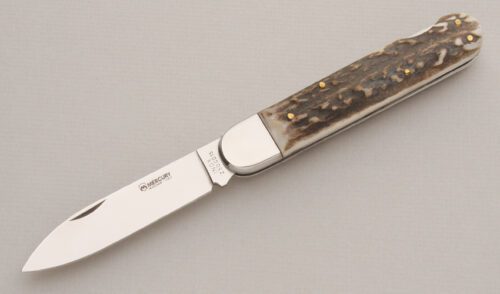 Mercury Maniago Lockback Folder with Stag Handle Scales handle material - Obverse Side - Item #KLC13303