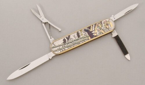 Coles N.Y. Gents Folder with Embossed Handle Scales handle material - Obverse Side - Item #KLC13322