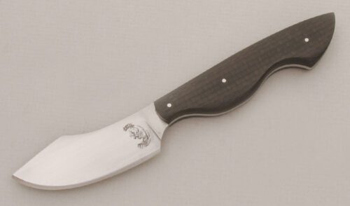 Bernard Ortiz Chetco Bear Neck Knife with Carbon Fiber Handle Scales handle material - Obverse Side - Item #KLC13338