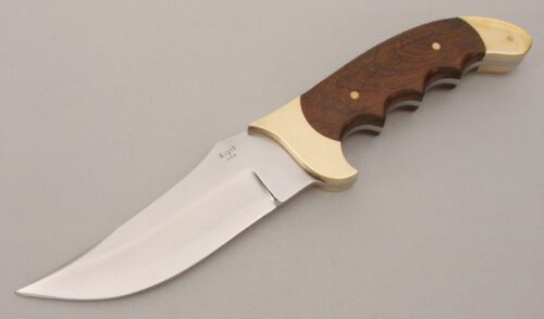 Rigid Knives Hunter with Indian Rosewood Scales handle material - Obverse Side - Item #KLC13349