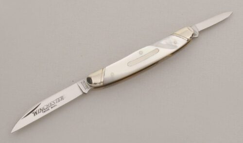 Winchester Knives W15 2935 Half Whittler with Mother of Pearl Scales handle material - Obverse Side - Item #KLC13351