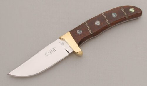 Buck Knives Gen 5 Skinner with Cocobolo Wood Handle Scales handle material - Obverse Side - Item #KLC13381