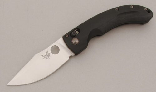 Benchmade Knives 746 Mini Onslaught Axis Lock with Black G-10 Scales handle material - Obverse Side - Item #KLC13396