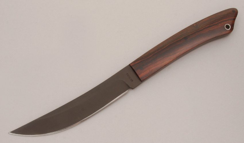 Ricky Fowler Skinner with Cocobolo Wood Handle Scales handle material - Obverse Side - Item #KLC13400