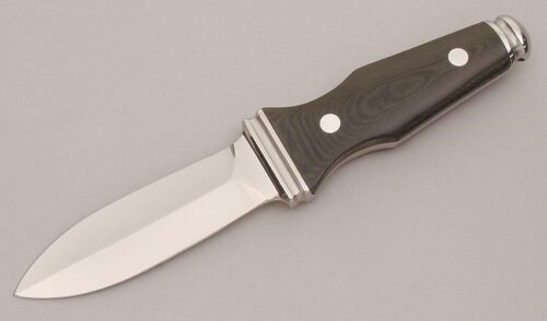A.G. Russell 1977 Sting II with Black Linen Micarta Scales handle material - Obverse Side - Item #KLC13406
