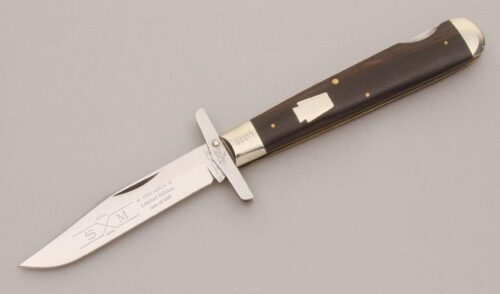 Schatt & Morgan A.B.C.A Swing Guard Lockback with Wood Handle Scales handle material - Obverse Side - Item #KLC13414