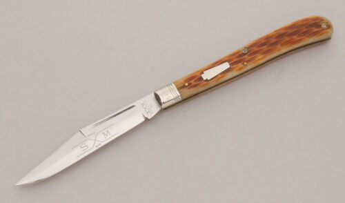 Schatt & Morgan 041811 Slimline Trapper with Jigged Bone Scales handle material - Obverse Side - Item #KLC13424