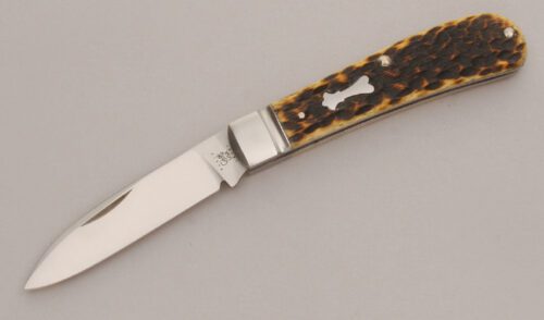 Case Cutlery 612010 Tony Bose Tribal Spear with Antique Bone Scales handle material - Obverse Side - Item #KLC13431