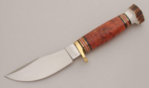 Marble's Knives Woodcraft with Red Maple Burl Handle handle material - Obverse Side - Item #KLC13448