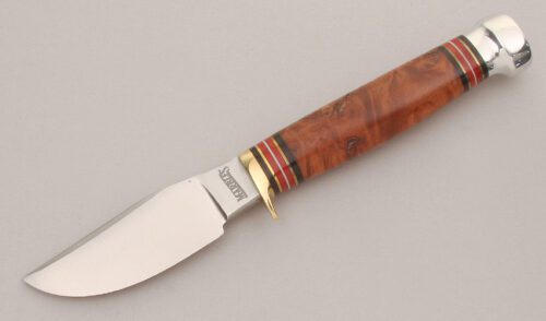 Marble's Knives Trailcraft with Maple Burl Wood Handle handle material - Obverse Side - Item #KLC13450