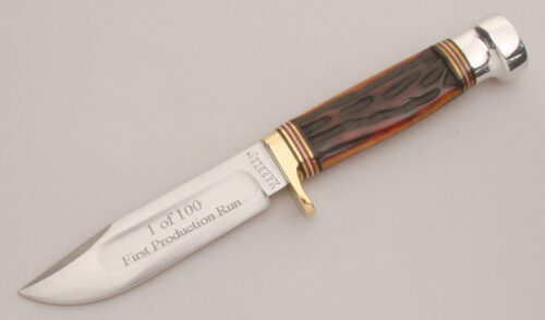 Marble's Knives Ideal with Amber Jigged Bone Handle handle material - Obverse Side - Item #KLC13459