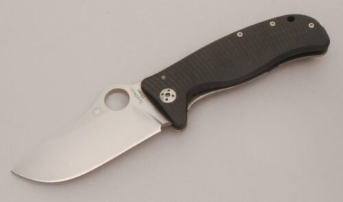 Spyderco Knives C157GTIP Lionspy Framelock with Black G-10 & Titanium Frame handle material - Obverse Side - Item #KLC13467