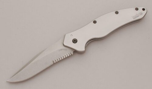 Kershaw Knives 1840ST110 Shallot with 410 Stainless Steel Frame handle material - Obverse Side - Item #KLC13468